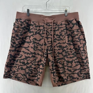 Lululemon Shorts Mens Sz 2XL T.H.E. Linerless 9" Performance Training Camo Brown - Picture 1 of 8