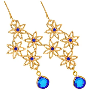  1 paio di orecchini a fiore, orecchini a gancio da donna, orecchini di - Foto 1 di 12