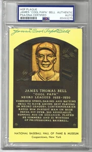 James Cool Papa Bell - Signed Auto - HOF Plaque Post card -PSA #85493275 - Picture 1 of 1