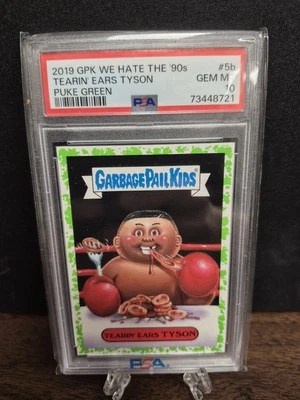 Tearin Ears "Iron Mike" Tyson #5b Puke Green 2019 GPK PSA 10 GEM MT - Image 1 of 2