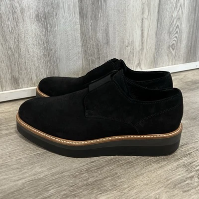 Mocasines de plataforma Vince Davy Creepers para mujer talla 7,5 gamuza negra sin cordones años 90 Foto 1 de 4