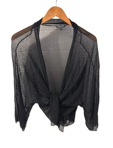 Eileen Fisher Damen transparentes Topper Bolero Oberteil Damengröße 2X schwarz Langarm - Bild 1 von 8