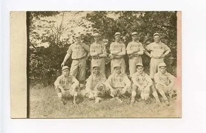 Ohlton OH Baseball Team Vintage Equipment RPPC Real Photo Postcard - Imagen 1 de 1