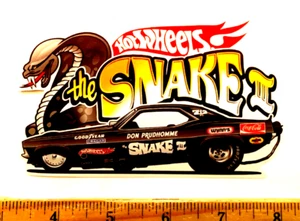 NHRA Hot Wheels Don Prudhomme Black Snake III '73 Cuda Profile Sticker Decal - Picture 1 of 1