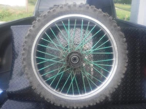2007 KAWASAKI KX250F TAKASAGO EXCEL 21" FRONT WHEEL HUB RIM TIRE KX 250F 06-14 - Picture 1 of 11