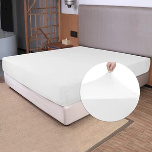 Soft Stretch Queen Size Fitted Sheet Only - Jersey Knit, Cozy T-Shirt Like & 4-W - Picture 1 of 7