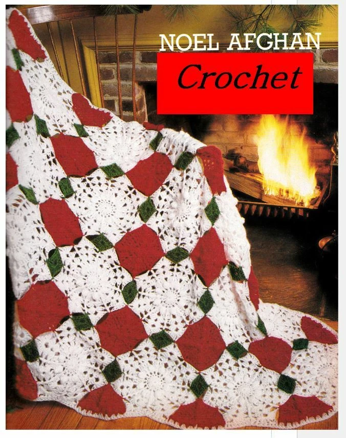 Noel Christmas Afghan Pattern in Crochet Vintage - Image 1 of 1