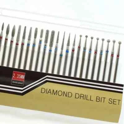 DIAMOND Nagelfräser Bits, 30 Stück Diamant Nagelbohrer Set für Nagelfeile Maniküre Pedi