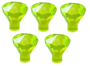 LEGO 5 Nuevo Trans-Neón Verde Gema Roca 1 x 1 Joya 24 Facetas MX22 - Imagen 1 de 3