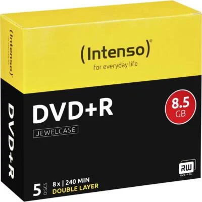 5er Multipack Intenso 4311245 DVD+R DL Rohling 8.5 GB 5 St. Jewelcase - Bild 1 von 2