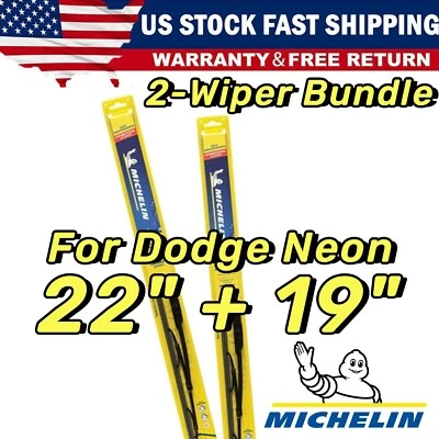 Wiper Blades 2-Pack Standard Wipers - fit 2000-2005 Dodge Neon - 30221/30190 Foto 1 de 4