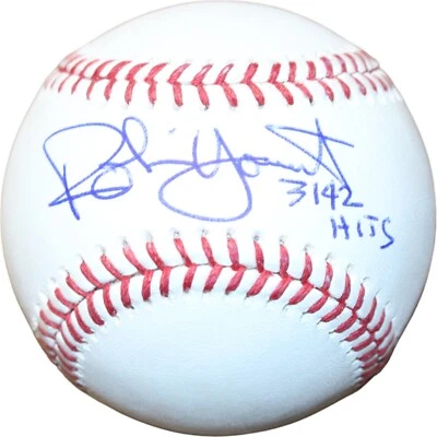Robin Yount Signed Milwaukee Brewers OML Baseball 3142 Hits Beckett 40757 - Image 1 of 3