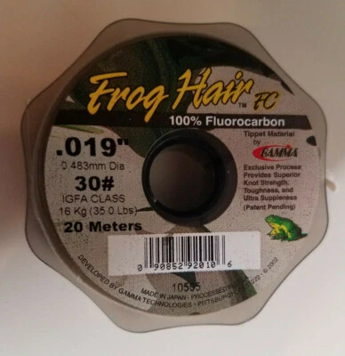 Cabello de rana 100 % fluorocarbono Tippet Material 30# 0,019" 20 metros carrete pesca Foto 1 de 4