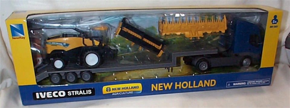 NewRay Iveco cabina y remolque con cosechadora New Holland FR920 - modelo 1:43 nuevo Foto 1 de 1