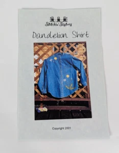 Stitchin' Sisters Dandelion Shirt Quilting Pattern & Instruction Sheet - Picture 1 of 4