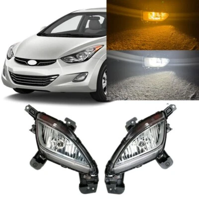 Faro antiniebla delantero LED ámbar con luz de circulación blanca para Hyundai Elantra GT 2013-2016 Foto 1 de 4