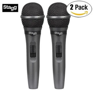 2er Pack Stagg SDMP15 Dynamisches Mikrofon mit Nierencharakteristik für Live-Auftritte mit Hülle - Bild 1 von 1