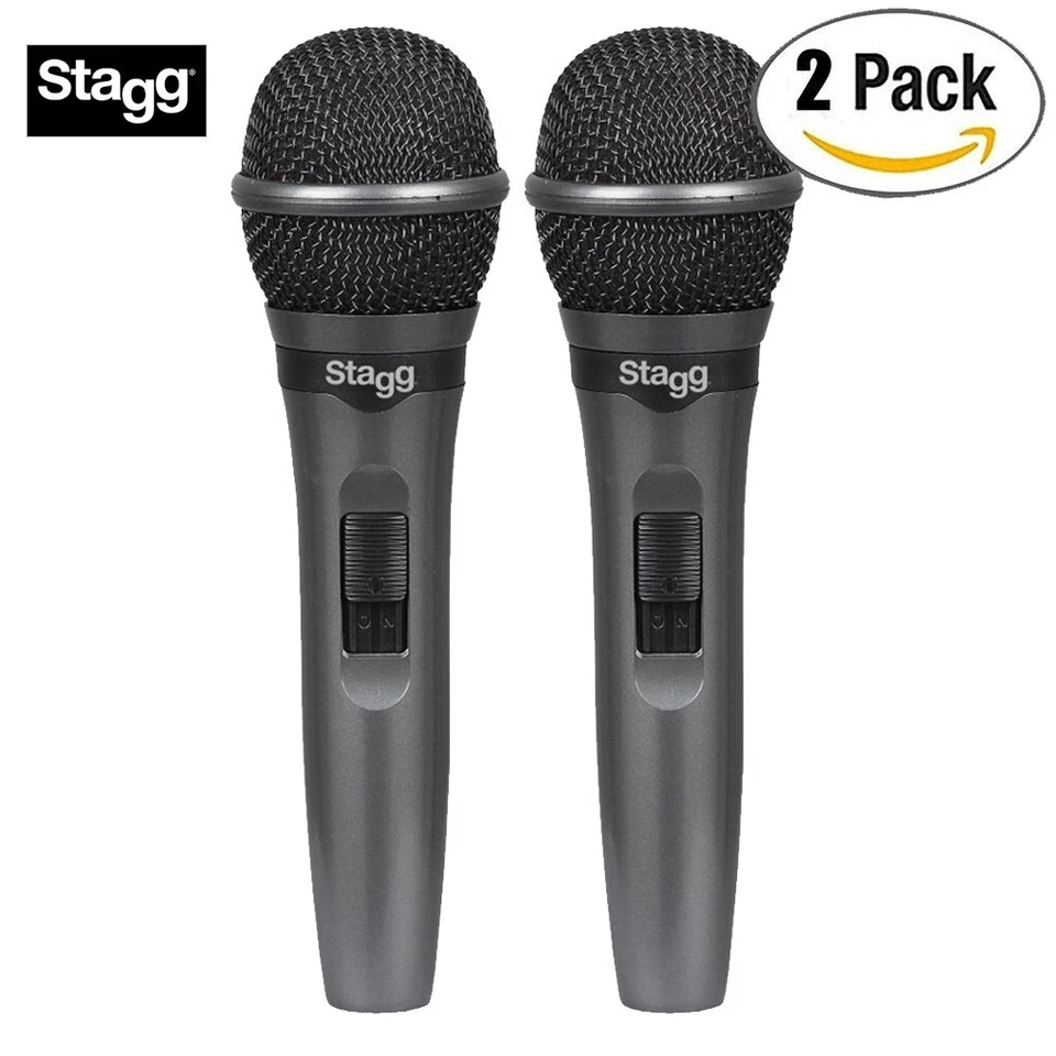 2-PACK Stagg SDMP15 Cardioid Dynamic Microphone For Live Performances With Case - Image 1 of 1