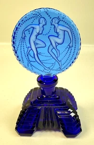 Vintage J. Pesnicak signierter Glas Parfüm Flakon Paar 5,5" Tschechien, RAR - Bild 1 von 5