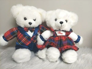 Oso de peluche Dan Dee Winn & Dixie Navidad vacaciones peluche juguete lote de 2 - Imagen 1 de 3