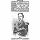 General Ramon Maria Navarez 1. Herzog von Valencia - antiker Druck 1844