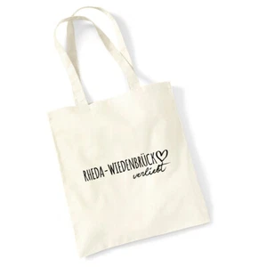 Sacchetto di iuta Rheda-Wiedenbrück innamorato borsa cotone idea regalo souvenir pre - Foto 1 di 36
