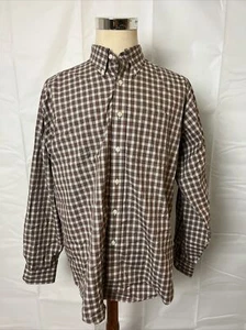 LL Bean Men’s Plaid Long Sleeve Button Up Shirt See Measurements For Size - Picture 1 of 6