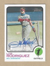 2022 Topps Heritage Minors LUIS RODRIGUEZ Image Variation #206 AUTO SP  37/50
