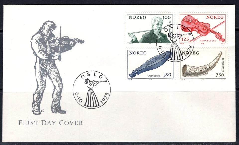 Norway 1978 music FDC - Image 1 of 1