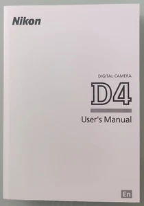 Nikon D4 Digital Camera Instruction Manual Printed Size A5 Professionally Bound - Picture 1 of 10