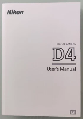 Nikon D4 Digital Camera Instruction Manual Printed Size A5 Professionally Bound - Image 1 of 4