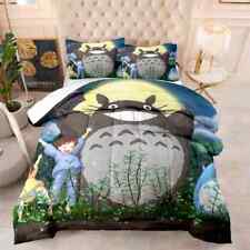 Happy Totoro And The Kids 3D Quilt Duvet Doona Cover Set Pillow case Print