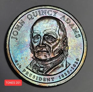 2008-P UNC MONSTER TONED JOHN QUINCY ADAMS DOLLARI PRESIDENZIALI TONI201 - Foto 1 di 2