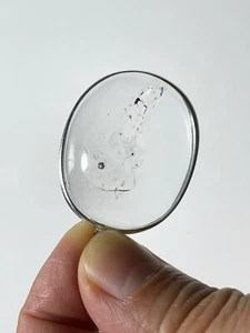 Natural Clear Moving Bubble Enhydro Quartz Crystal Jewelry Pendant D080404 - Picture 1 of 5
