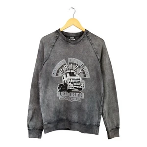 Y2K DOLCE & GABBANA Crazy Trucker Garment Dyed Sweatshirt - Picture 1 of 13