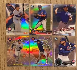 Chicago Cubs Bowmans Best, Draft Chrome Refractor Lot Of 6 Inserts Rizzo Bryant