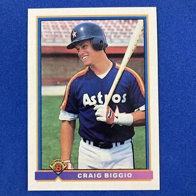 Tarjeta Bowman Craig Biggio 1991 #556 MLB Houston Astros Foto 1 de 2