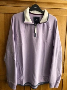 Ladies Crew Clothing Half Zip Sweat Lilac Size UK 10 bnwt - Picture 1 of 6