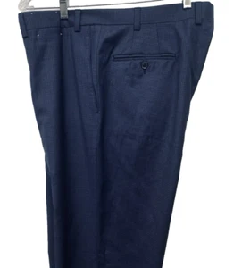 Jack Victor Elite Pantalone Abito Uomo 100% Lana Blu Taglia 42R Senza Orlo - Foto 1 di 7