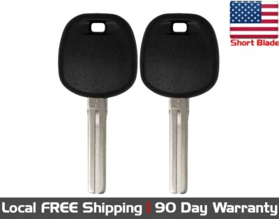 2x New Replacement Transponder Key For Select Lexus Chip 4D68 Short Blade - Image 1 of 4