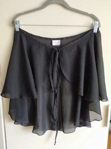 Capezio Schwungvoller Chiffon-Wickelrock schwarz - Bild 1 von 3