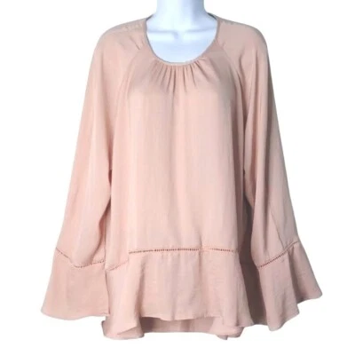 Женщин длинным рукавом декольте туника размер XXL румяна пеплум мягкий девочка кокетка - Изображение 1 из 4