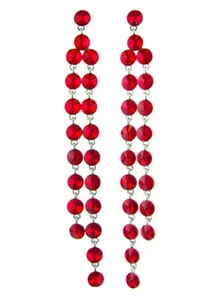 ๐๐Helen's Heart 5488 Lt Siam Swarovski Crystal Drop Earrings๐๐ - Picture 1 of 1