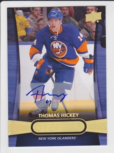 THOMAS HICKEY 2013-14 Upper Deck Overtime Rookie Auto New York Islanders RC - Picture 1 of 1