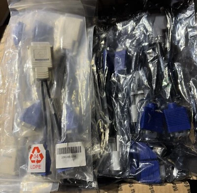 NEW LOT (50) HP 338285-008 DMS-59 Male- Dual VGA Female Y-Splitter Cable Adapter - Image 1 of 4