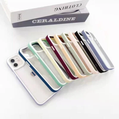 For Apple iPhone 15 14 13 12 11 Pro Max Frame Case Cover Shockproof Acrylic - Image 1 of 4