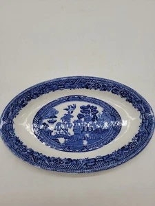 Plato ovalado vintage Willow Royal Venton Ware John Stevenson and Sons - Imagen 1 de 4