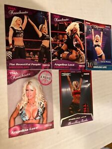 5 Angelina Love sexy tna WRESTLING CARDS see scan
