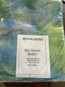VINTAGE KEEPSAKE QUILTING BALI DREAMS MEDLEY 8 FAT QUARTERS FABRIC - Picture 1 of 2