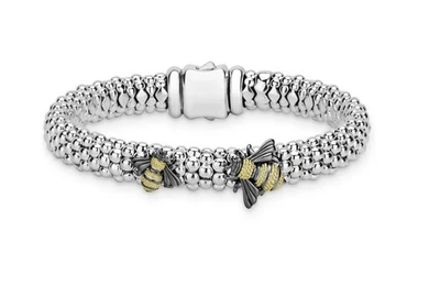 NWT $1500 LAGOS Caviar Honeybee Ware Wonders 9mm Bracelet Size 6 NEW Box- Pouch- Foto 1 de 4